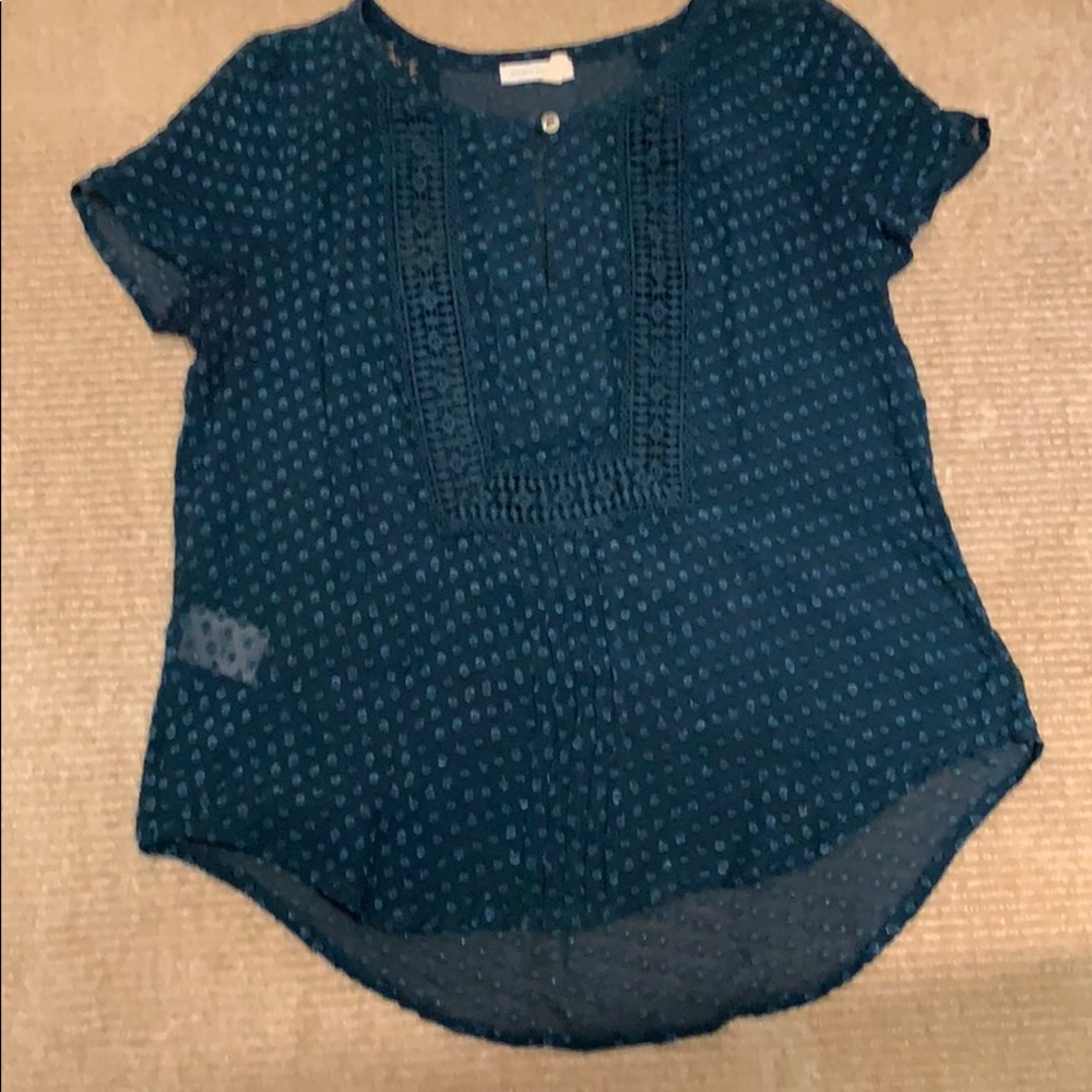 Teal blouse- perfect for the office!